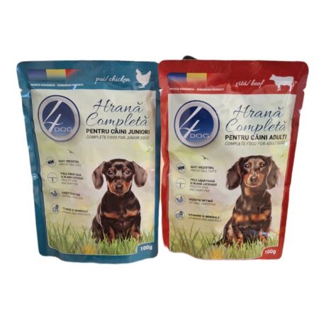 4DOG Märgtoit Koertele 100g, valik 3-erinevat