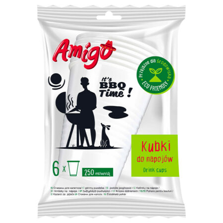 AMIGO Ühekordselt kasutatavad paberist joogitopsid 6tk