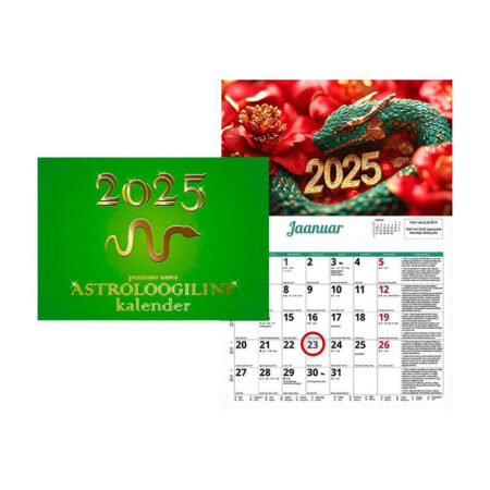 Astroloogiline seinakalender, avatuna 297 x 420mm, klamberköide