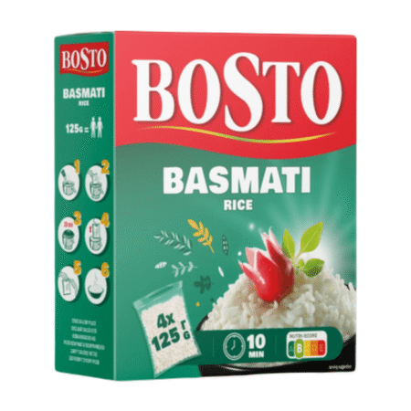 Basmati riis 4 x 125 g, BOSTO, 500 g
