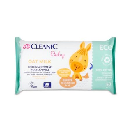 Cleanic ECO Baby kosteuspyyhkeet kauramaitoa 50kpl