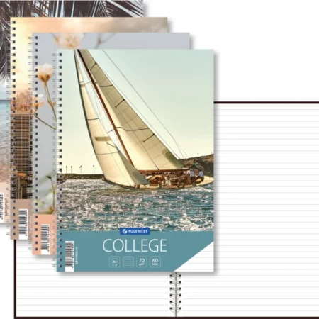 College A4, 60 lehte, jooneline, kõik kaanevärvid