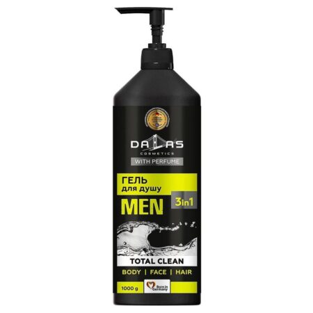 DALAS Miesten 3in1 suihkugeeli + shampoo Total clean 1000g