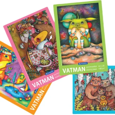 Piirustuslehtiö A4 190 g VATMAN, 20 arkkia, kaikki kansikuvat