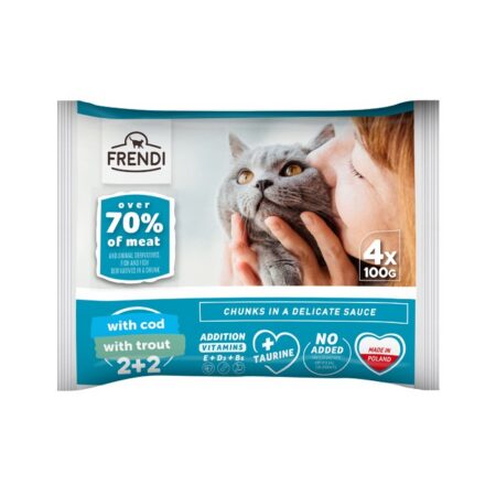 Kassitoit kastmes 4x100g (2x tursk + 2x forell)