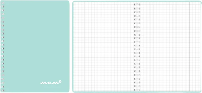 Memo A5 neliö, 60 sivua, kaikki kansivärit