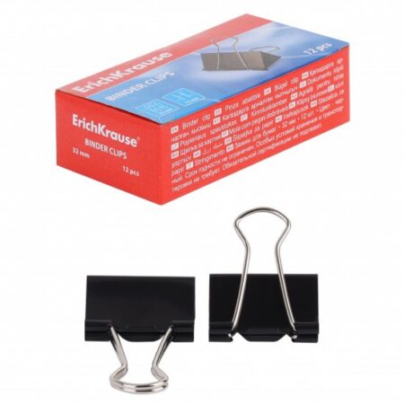 Näpitsklamber 32 mm must Classic, 12tk hind