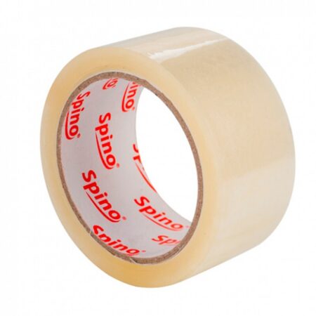 Pakkausteippi 48mm x 66m SPINO, läpinäkyvä, läpinäkyvä