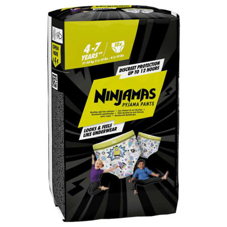 Pampers Ninjamas vaipat yö 4-7a. vihreä 10kpl