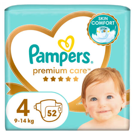 Pampers Premium Care kertakäyttövaipat s.4 9-14KG 52TK