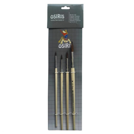Pintslite komplekt OSIRIS ümar poni, nr. 2,4,6,10, 4tk riputuspakis