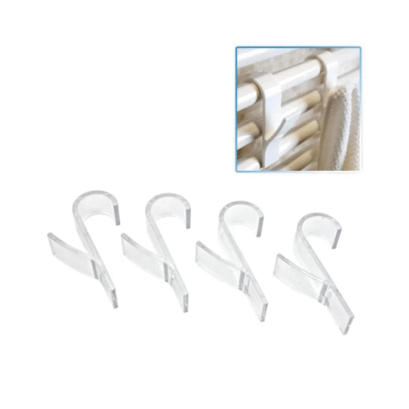 Patterikoukut pyyhkeille läpinäkyvästä muovista 4kpl