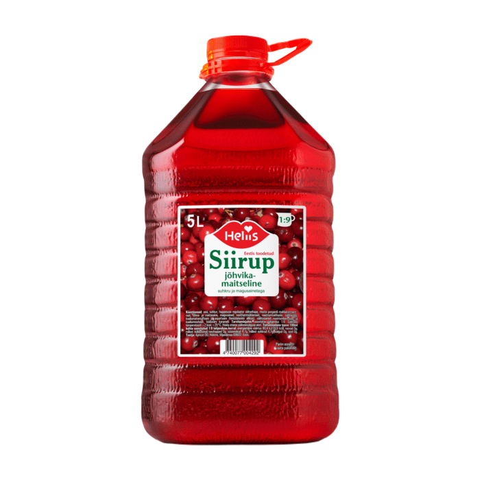 Karpalolla maustettu siirappi 5L