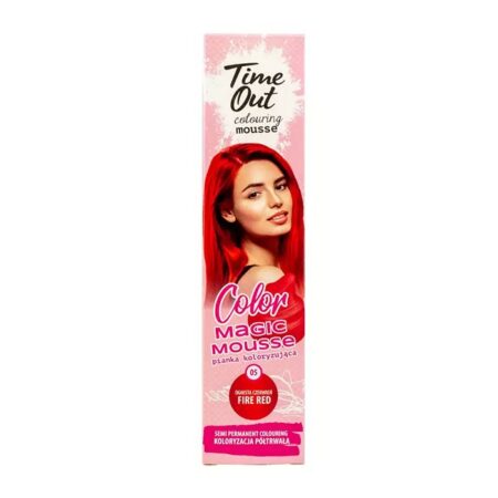 Time Out Juukseid värviv vaht "Fire Red" 75ml