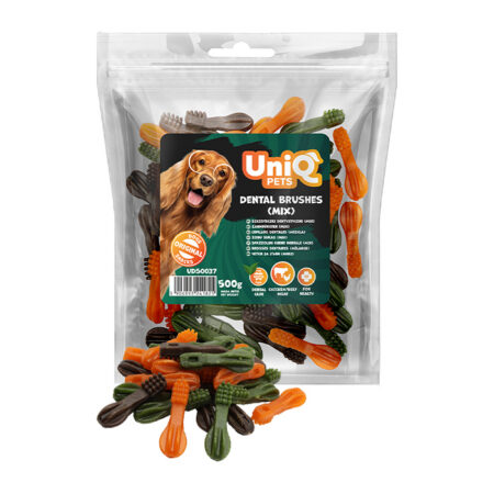 UNIQ PETS koerasnäkid DENTAL 500g hambaharjakujulised(segu)