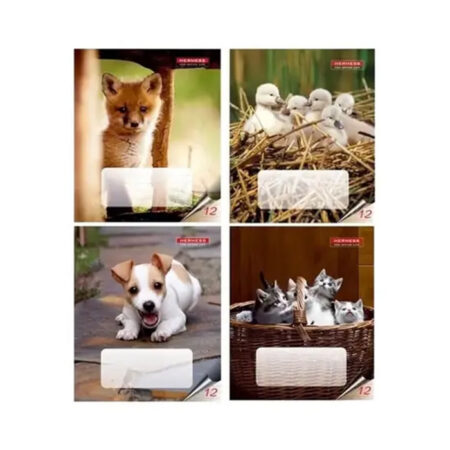 Vihik 12 lehte 22joont, loomapildid