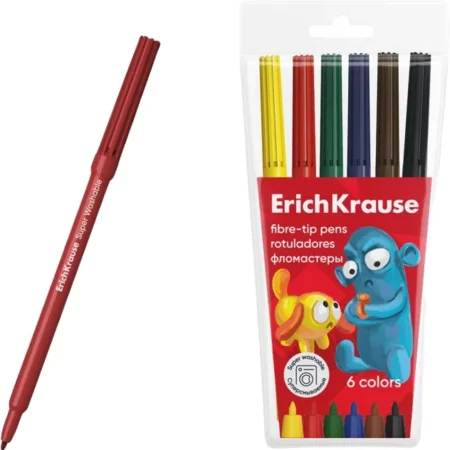 Viltpliiatsid 6 värvi Jolly Friends, riputatav kilepakend