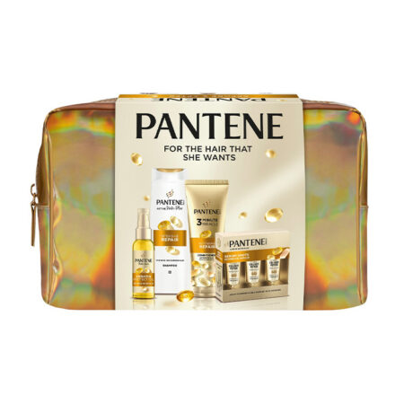 Pantene-lahjasetti (shampoo, hoitoaine, hiusöljy, palauttava seerumi, 3 kpl).