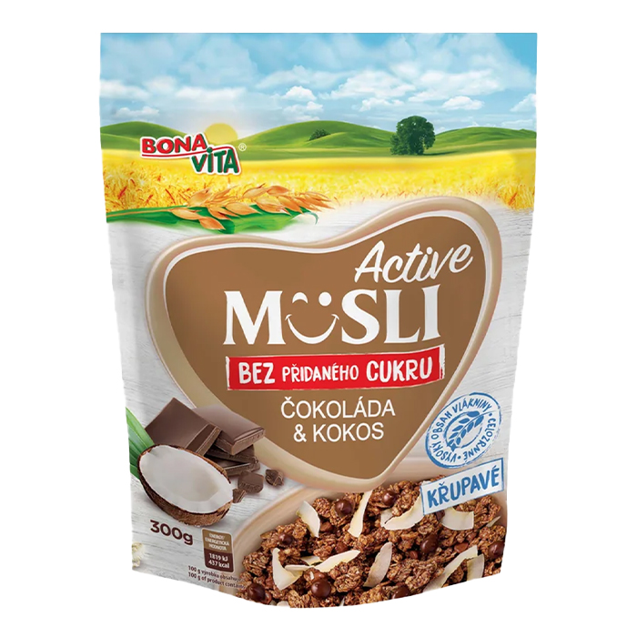 BONAVITA mysli suklaa/kookos, ei lisättyä sokeria 300g