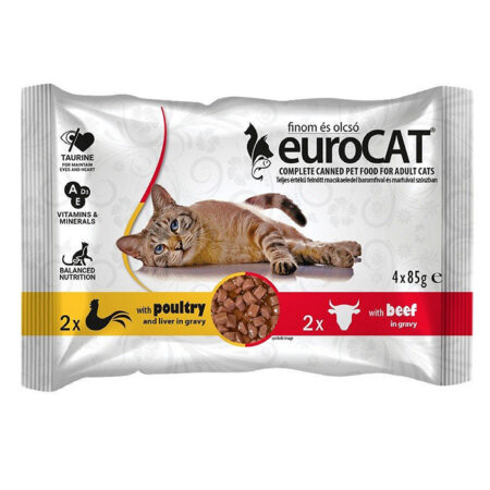 EURO CAT kissanruoka 4x85g linnunlihaa/vehnää