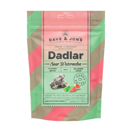 Dave & Jon’s maitsestatud datlid “Sour Watermelon” 125g