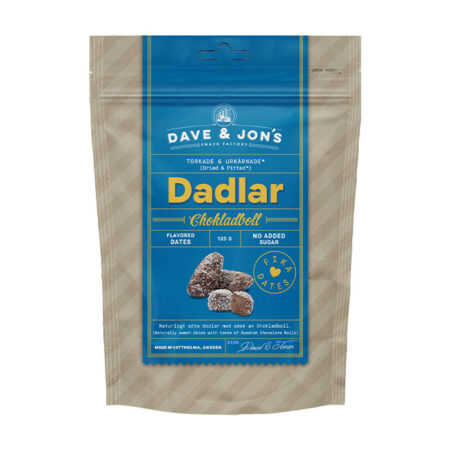 Dave & Jon’s maitsestatud datlid “Chocolate balls” 125g