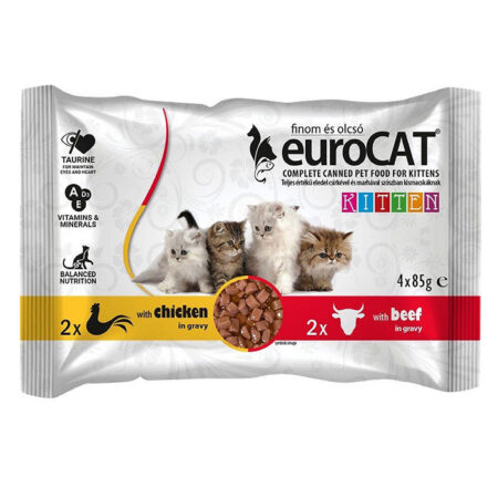 EURO CAT kissanruoka 4x85g kana/vehnä