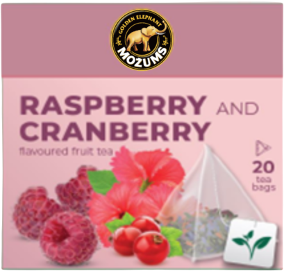 Mozums Hedelmätee vadelman ja karpalon kera 20*2g