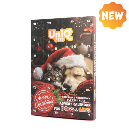 UNIQ PETS Joulukalenterin laatikko, jossa on välipaloja koirille/kissoille