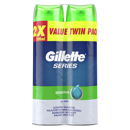 Gillette Raseerimisgeel Sensitive Aloe Vera 2x200ml